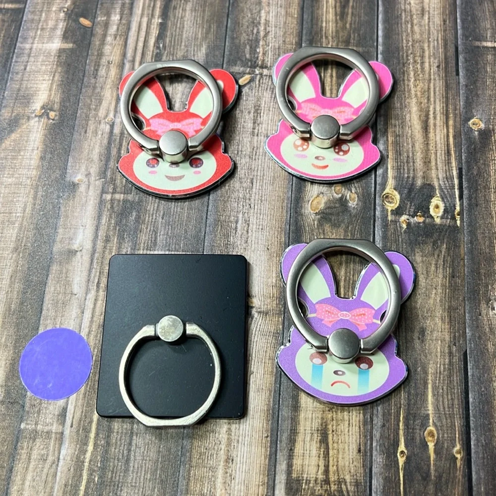 5for$10 Phone Ring Grip Accessories 4 Pack of Bunny And Flower Ring Gripers